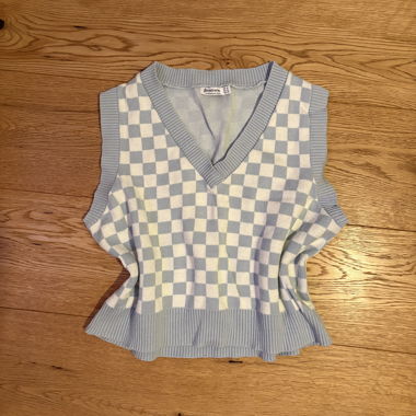 Checkered Sweater Vest