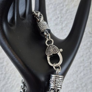 Bracelet à breloques argenté