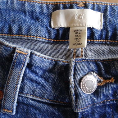 Jeans en denim bleu