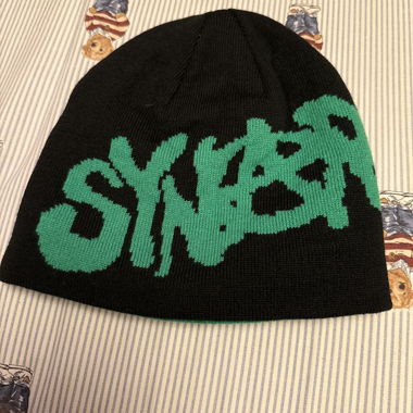 Black beanie with green SYNERG print