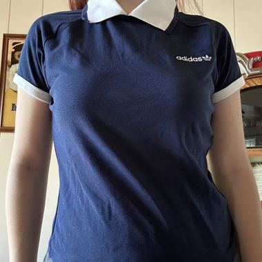 ADIDAS dark blue polo shirt