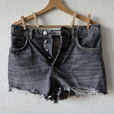 graue Zara Jeans Shorts