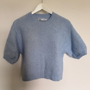 Zara Light Blue Knit Sweater