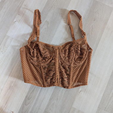 Braunes Spitzen-Bustier Corset