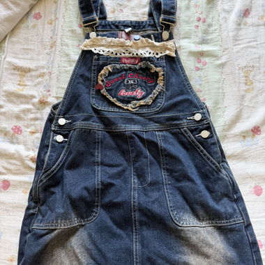 Y2K-Vintage-Denim-Latzkleid