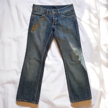 Y2K Jeans with rhinestones