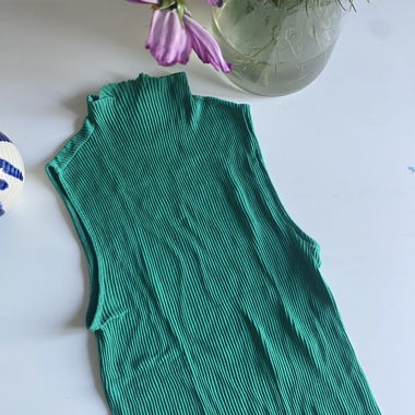 Green Top with high collar