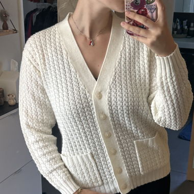 Cardigan in maglia color crema Damart