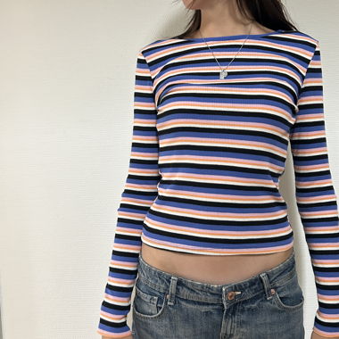 Maglia a maniche lunghe colorata