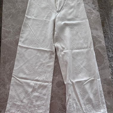 Pantaloni ZARA bianchi ampi
