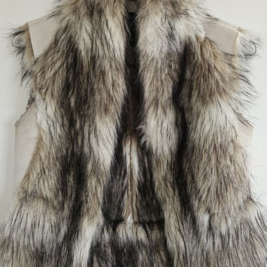 Gilet in ecopelliccia ZARA Basic beige taglia S