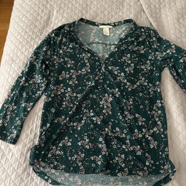 Blumige 3/4-Arm Oberteil