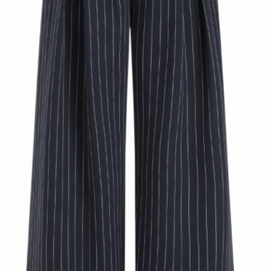 Dunkelblaue Nadelstreifen-Hose