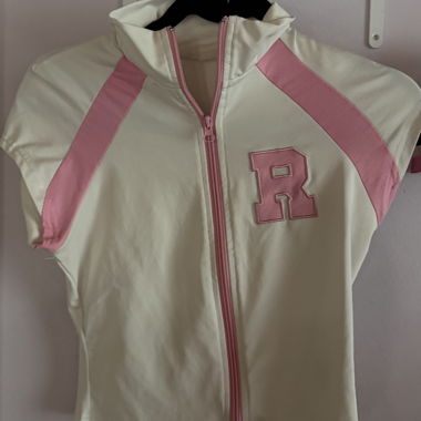 Top zippé sans manches rose