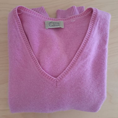 Pull en 100% cachemire rose