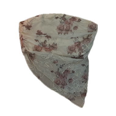 Top a fascia floreale asimmetrico