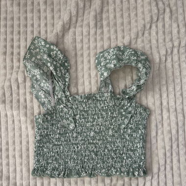 Haut vert à fleure