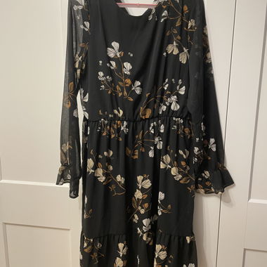 Black floral dress