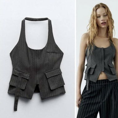 Zara Pinstripe Top Gr. S
