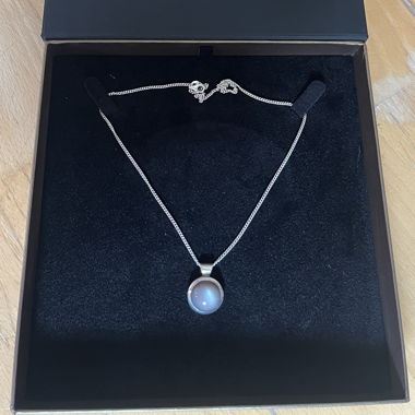 Silber Kette mit Mondstein