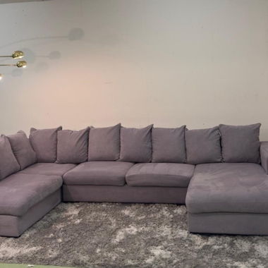 U-shaped sofa in Anchor grey, like-new condition