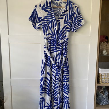 H&M Blue Printed Shirt Dress
