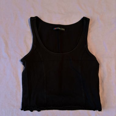 Simple Black Crop Top