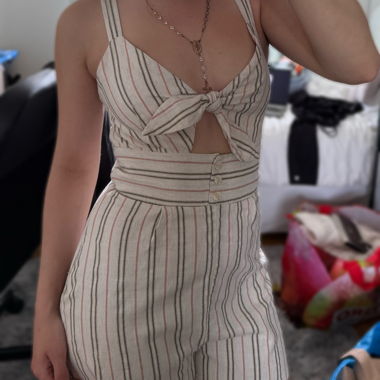 Gestreifter Jumpsuit von Bershka 