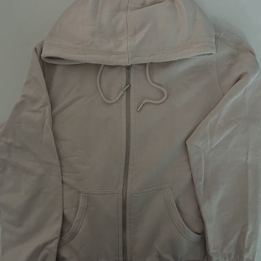 Felpa con zip baby pink