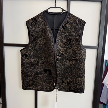 Black Paisley Pattern Vest