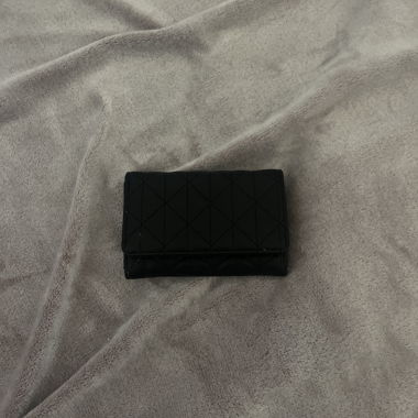 Black quilted wallet