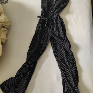 Striped Jumpsuit black/white
