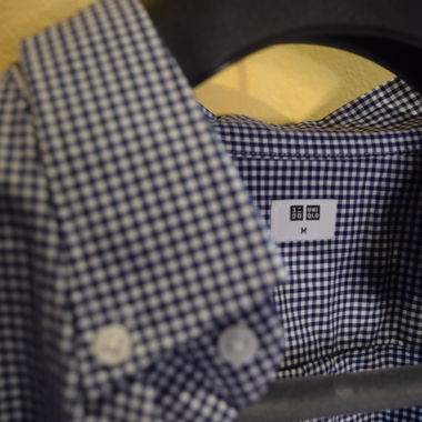 Uniqlo Blue and White Checkered Shirt