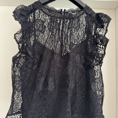 New Black Lace Top ZARA