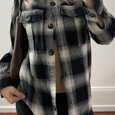 camicia in flanella oversize