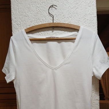 T-shirt blanc basique 