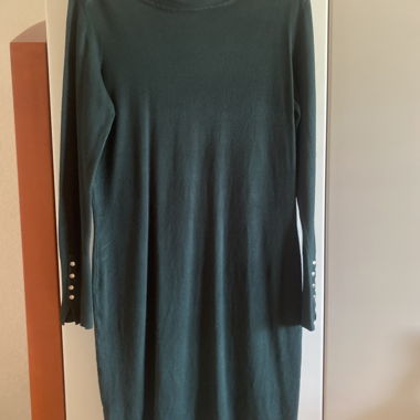 Robe pull vert fonce