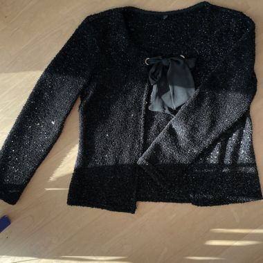 Black Glitter Cardigan