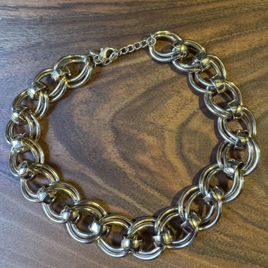 Gold-colored link chain