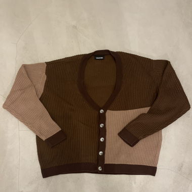 VACID Strickjacke zweifarbig oversized