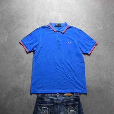Polo Fred Perry Vintage Blu Taglia L