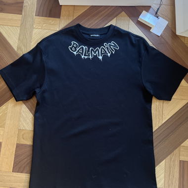 T-shirt Balmain nero con logo