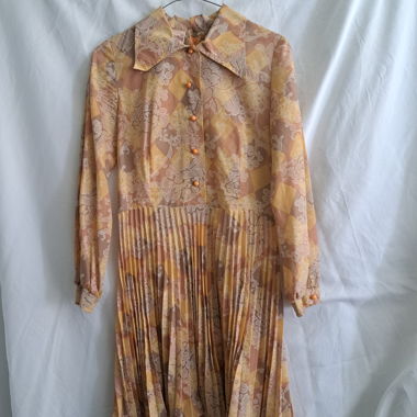 Vintage Damenkleid gemustert Gr. 36