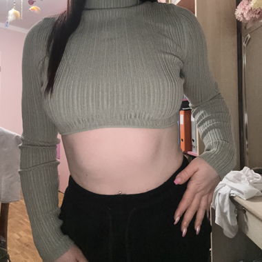 Top corto mint Bershka