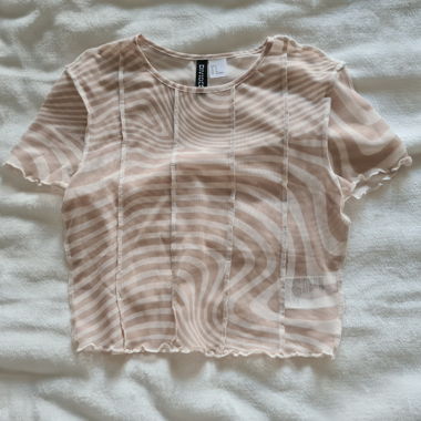 T-shirt in mesh H&M S