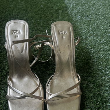 Golden Zara Heels 