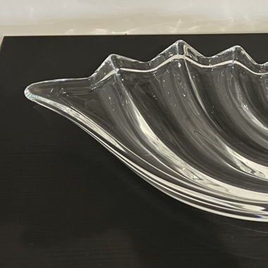 Plat en verre coquillage