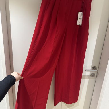 Wide Red Zara Pants