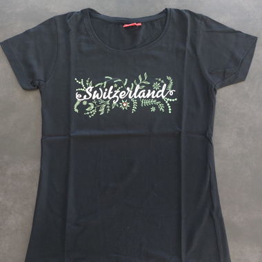 Schwarzes T-Shirt Switzerland