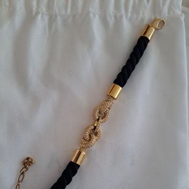Swarovski Armband Schwarz-Gold
